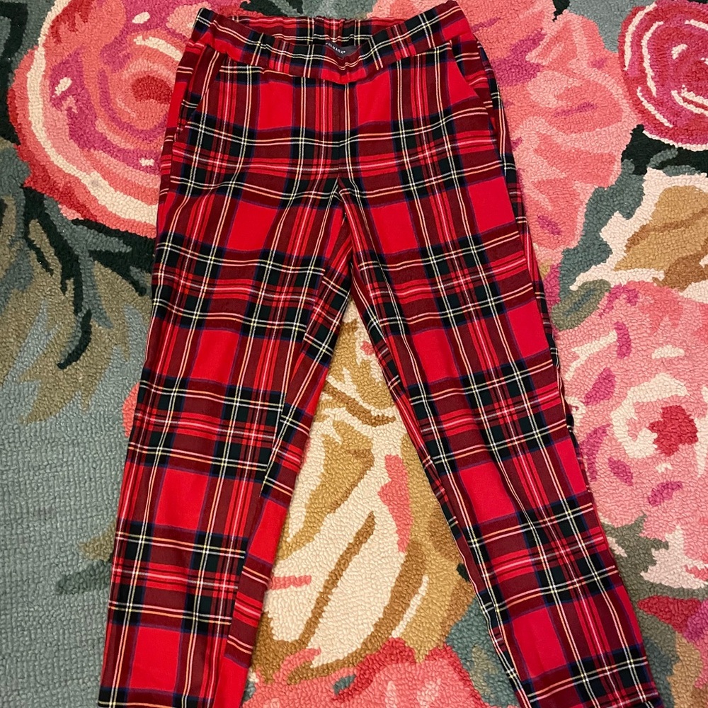 Stuart Tartan Red Plaid Trousers